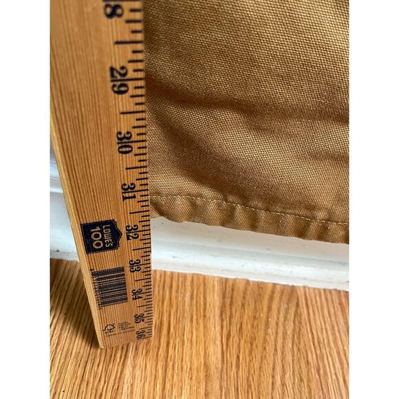 Carhartt Men’s 44x32 Tan Duck Bib Overalls Detroit Made Workwear Durable Pants - Picture 5 of 13